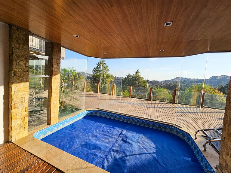 Casa Castelo Alpino com piscina e Sauna